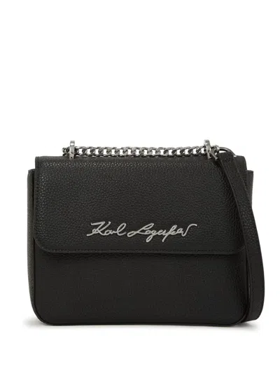 Karl Lagerfeld K/pebble Shoulder Bag In Black