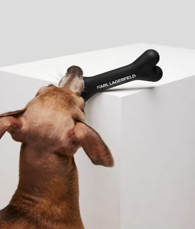 Karl Lagerfeld K/pet Bone Chew Toy In Black