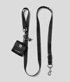 Karl Lagerfeld K/pet Leash And Pouch In Black