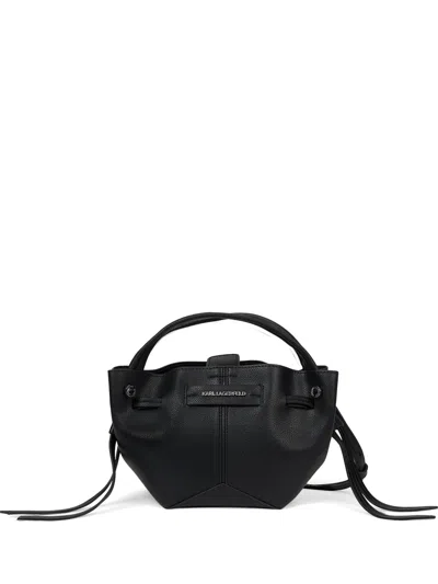 Karl Lagerfeld K/pierced Bucket Bag In Black
