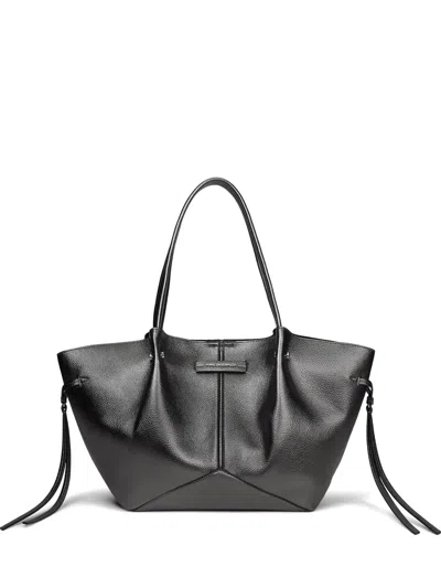 Karl Lagerfeld K/pierced Metallic Tote Bag In White