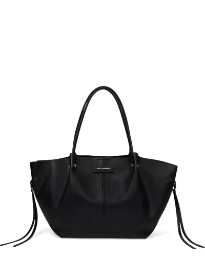 Karl Lagerfeld K/pierced Top-handle Tote Bag In White