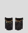 Karl Lagerfeld K/pins Charm Fingerless Gloves