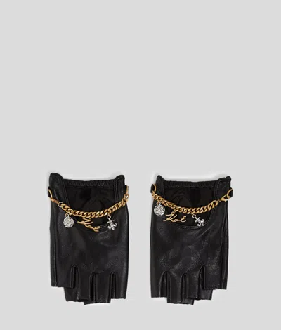 Karl Lagerfeld K/pins Charm Fingerless Gloves