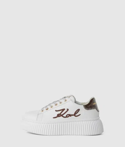 Karl Lagerfeld Kreeper Cornelly Sneakers In White