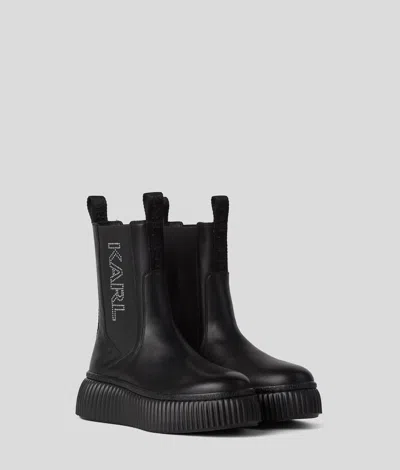Karl Lagerfeld Kreeper Gore Boots In Black