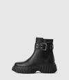 Karl Lagerfeld Kreeper Mid-calf Wedge Boots In Black