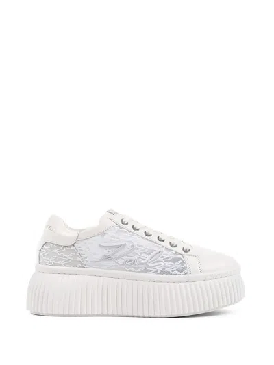 Karl Lagerfeld Kreeper Orchid Sneakers In White