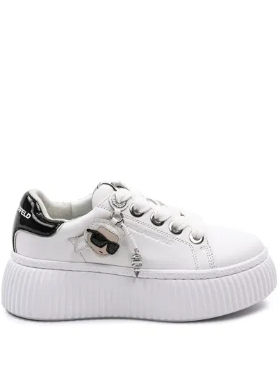 Karl Lagerfeld Krepper Ikonic Sneakers In White