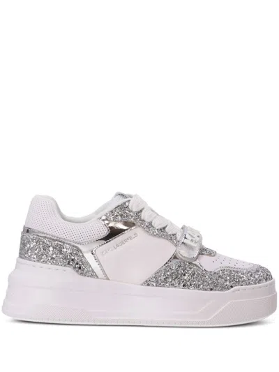 Karl Lagerfeld Krew Max Lo Lace Ii Sneakers In White