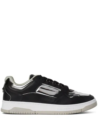 Karl Lagerfeld Krew Metallic Sneakers In Schwarz