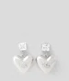 Karl Lagerfeld K/rock Heart Earrings
