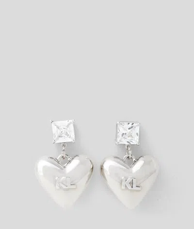 Karl Lagerfeld K/rock Heart Earrings