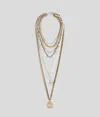 Karl Lagerfeld K/rock Multi-chain Necklace In Multi