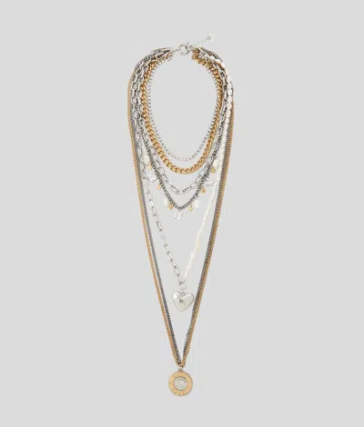 KARL LAGERFELD K/ROCK MULTI-CHAIN NECKLACE