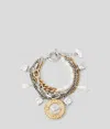 Karl Lagerfeld K/rock Mehrreihiges Armband In Multi