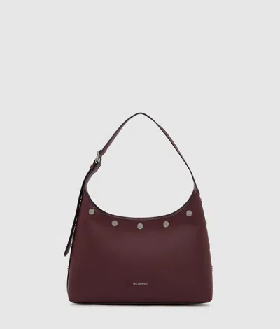 Karl Lagerfeld K/rocky Marais Hobo Bag In Burgundy