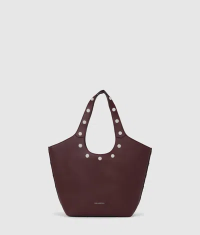 Karl Lagerfeld K/rocky Marais Medium Tote Bag In Burgundy