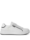 Karl Lagerfeld Kronos Leather Sneakers In White