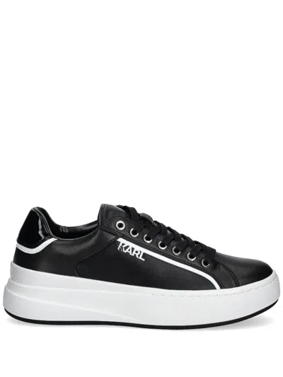 Karl Lagerfeld Kronos Lo Lace Sneakers In Black