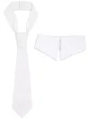 Karl Lagerfeld Kl Studio Collar And Tie Set In White