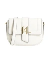 Karl Lagerfeld K/saddle Shoulderbag Woman Shoulder Bag Off White Size - Bovine Leather In Off White