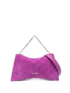Karl Lagerfeld K/seven Element Suede Shoulder Bag In Purple