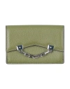 Karl Lagerfeld K/seven Grainy Flap Ch Woman Document Holder Military Green Size - Bovine Leather