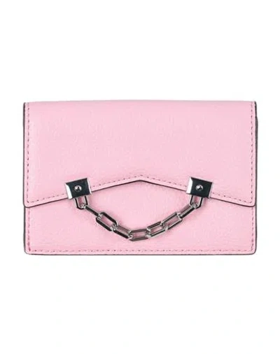Karl Lagerfeld K/seven Grainy Flap Ch Woman Document Holder Pink Size - Bovine Leather