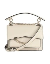 Karl Lagerfeld K/seven Grainy Sb Woman Handbag Cream Size - Bovine Leather In White