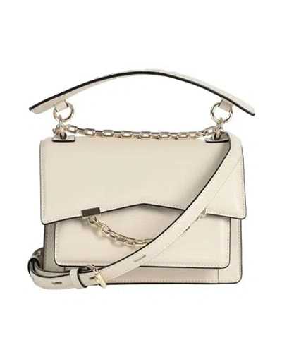 Karl Lagerfeld K/seven Grainy Sb Woman Handbag Cream Size - Bovine Leather In White