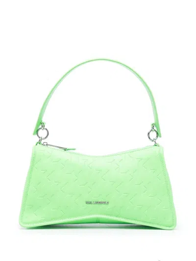 Karl Lagerfeld K/seven Monogram-debossed Shoulder Bag In Green