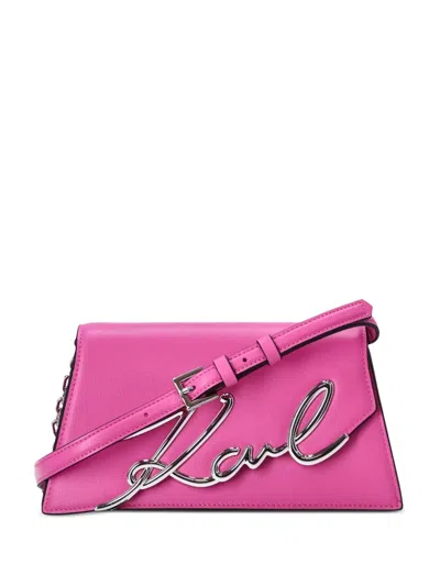 Karl Lagerfeld K/signature 2.0 Crossbody Bag In 粉色