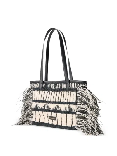 Karl Lagerfeld K/signature 2.0 Fringe Tote Bag In Black