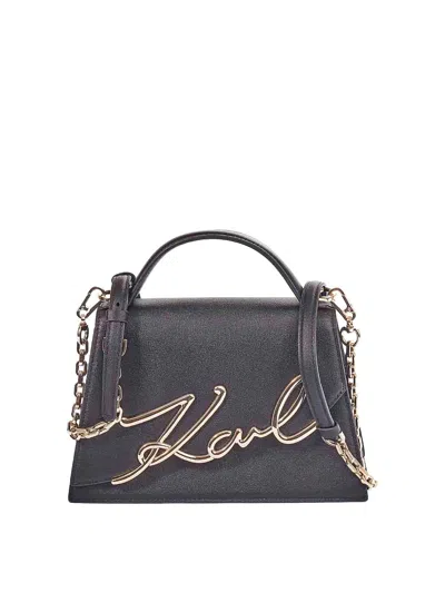 Karl Lagerfeld K/signature 20 Medium Crossbody In Black