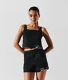 Karl Lagerfeld K/signature Beach Crop Top In Black