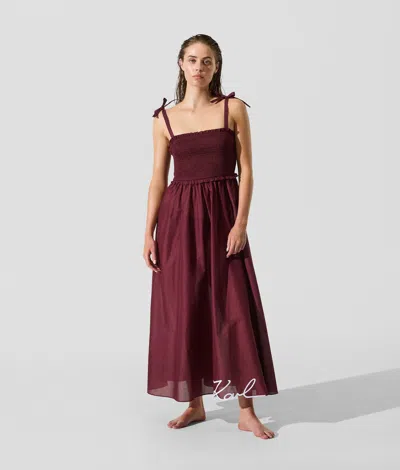 Karl Lagerfeld K/signature Beach Dress In Brown