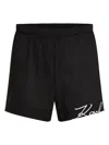 Karl Lagerfeld K/signature Beach Shorts In Black