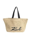 Karl Lagerfeld K/signature Beach Tote Raf Woman Handbag Beige Size - Paper Yarn