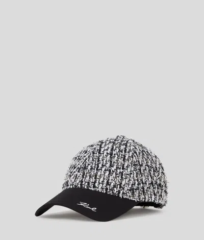 Karl Lagerfeld K/signature Bouclé Cap