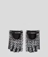Karl Lagerfeld K/signature Bouclé Fingerless Gloves