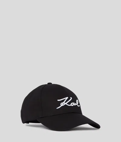 Karl Lagerfeld K/signature Cap In Black