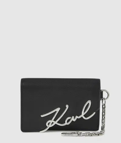 Karl Lagerfeld K/signature Cardholder In Black