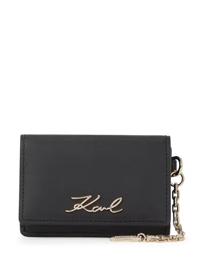 Karl Lagerfeld K/signature Cardholder In Schwarz