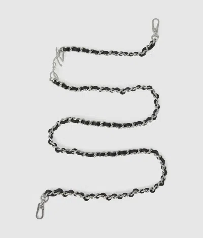 Karl Lagerfeld K/signature Chain Shoulder Strap In Black