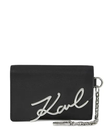 Karl Lagerfeld K/signature Chain Wallet In Black