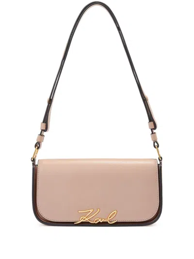 Karl Lagerfeld K/signature Crossbody Bag In Neutrals