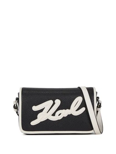 Karl Lagerfeld K/signature Crossbody Bag In Black