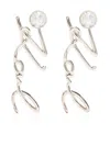 Karl Lagerfeld K/signature Drop Earrings In Silver