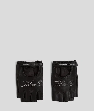 Karl Lagerfeld K/signature Fingerless Gloves